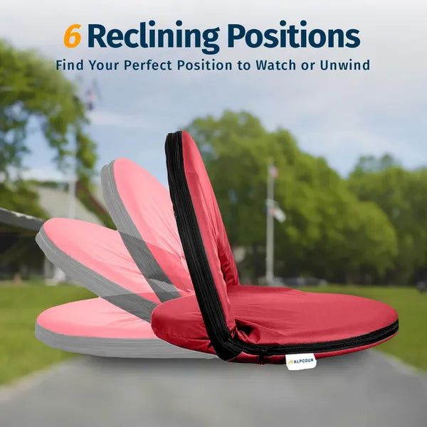 Reclining Stadium Seat - Waterproof & 6-Position Comfort