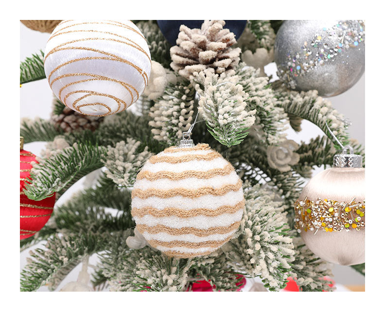 Christmas Foam Ball Decorations Set - 8cm 9-Pack Holiday Tree Ornaments