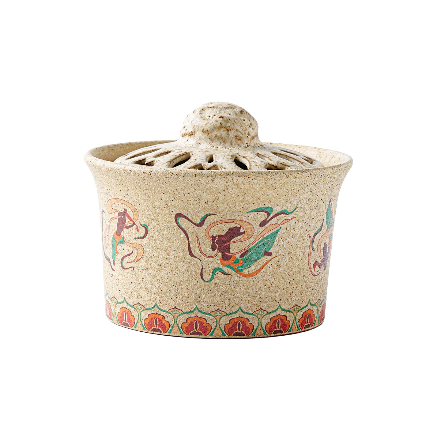 Ceramic Incense Burner for Home Use - Handmade Retro Style ZXL Dunhuang