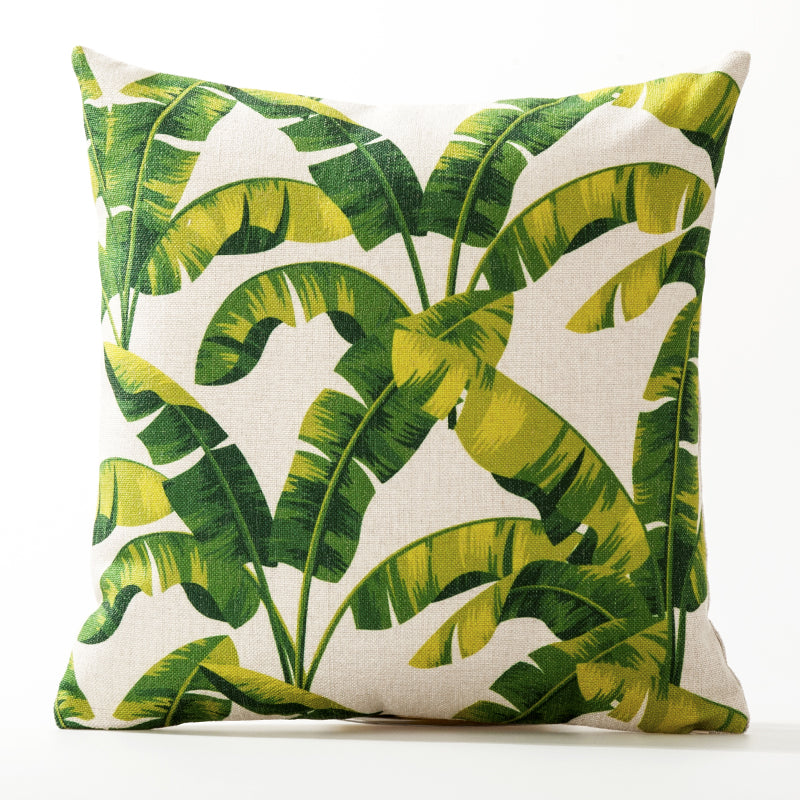 American Style Yellow Bottom Plant Pillowcase 45x45cm Home Decor Cushion Cover
