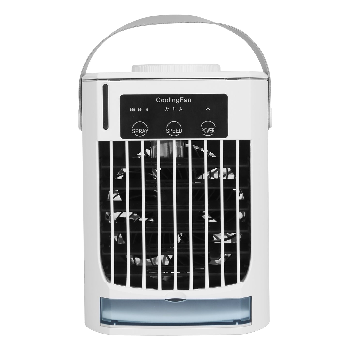 Portable Air Conditioner Fan with Humidifier & Night Light - White