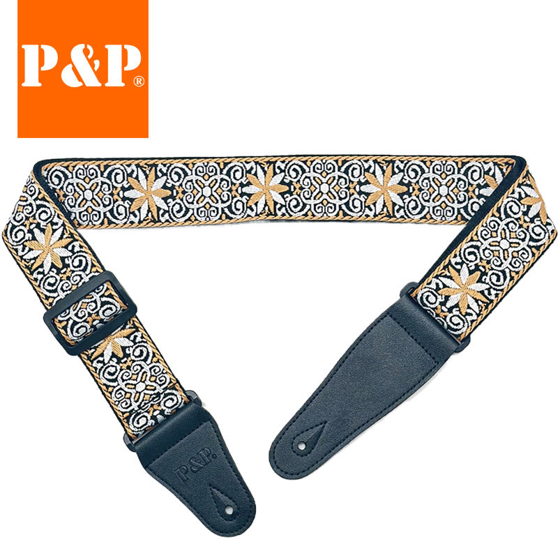Bass Guitar Strap - Universal Embroidery Design for Musicians
