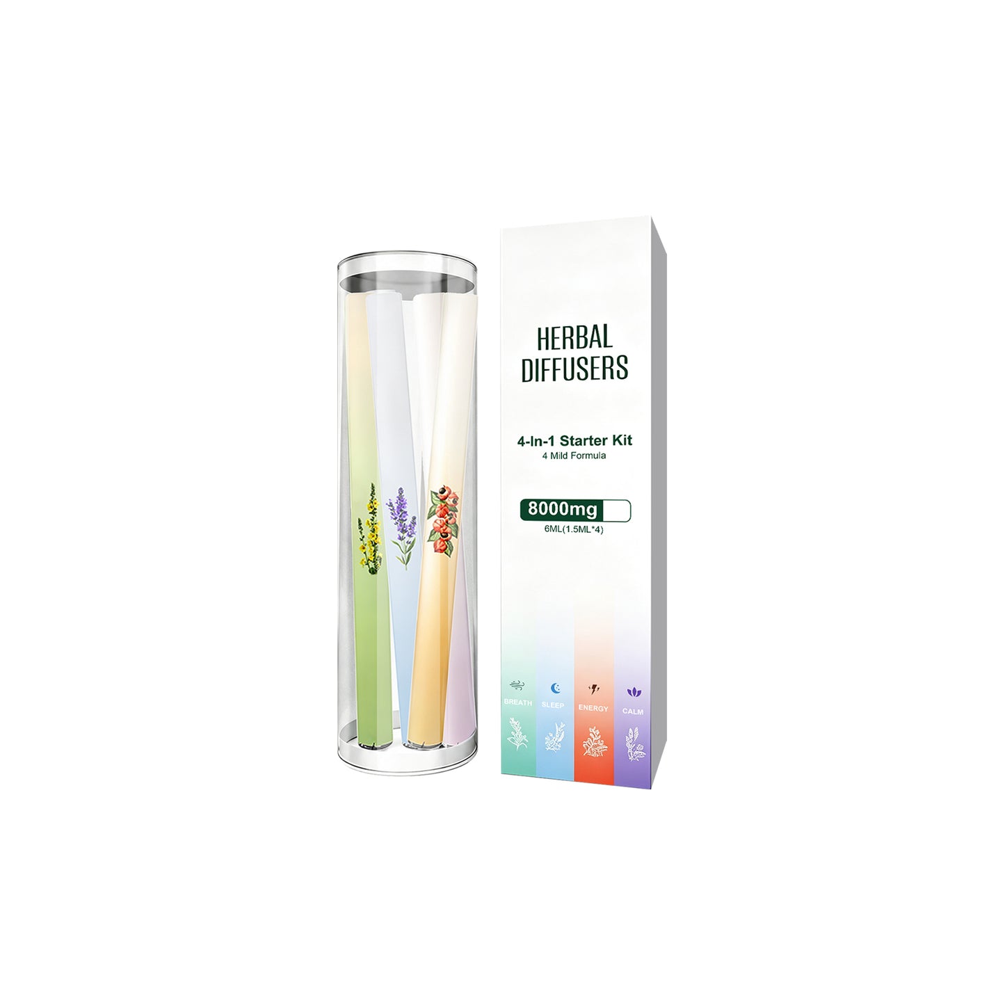 Herbal Energy Bar with Menthol & Lavender - 6ml Capacity