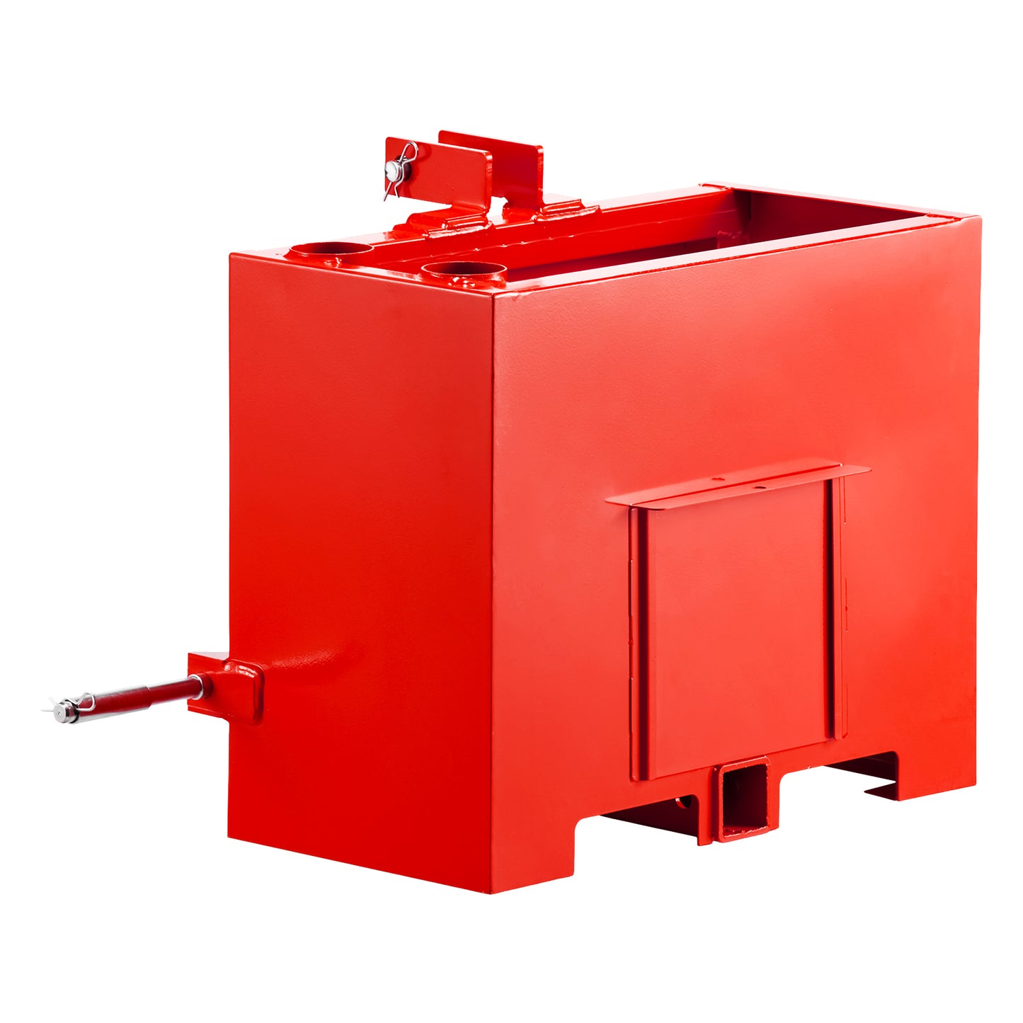 Heavy-Duty 800 Lb Tractor Ballast Box with 2-Inch Hitch, Steel Loader Attachment