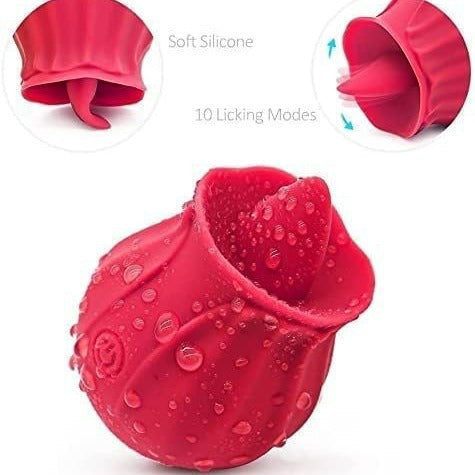 Vibration Tongue Licking Female Masturbator - Silicone & ABS, Multiple Colors