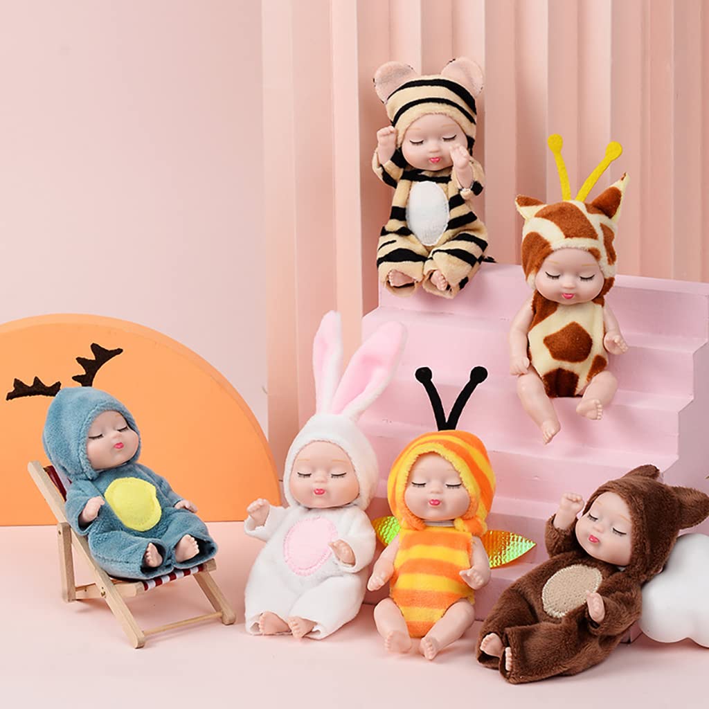 Set of 6 Realistic Baby Plush Dolls - Soft Toy Gift for Girls