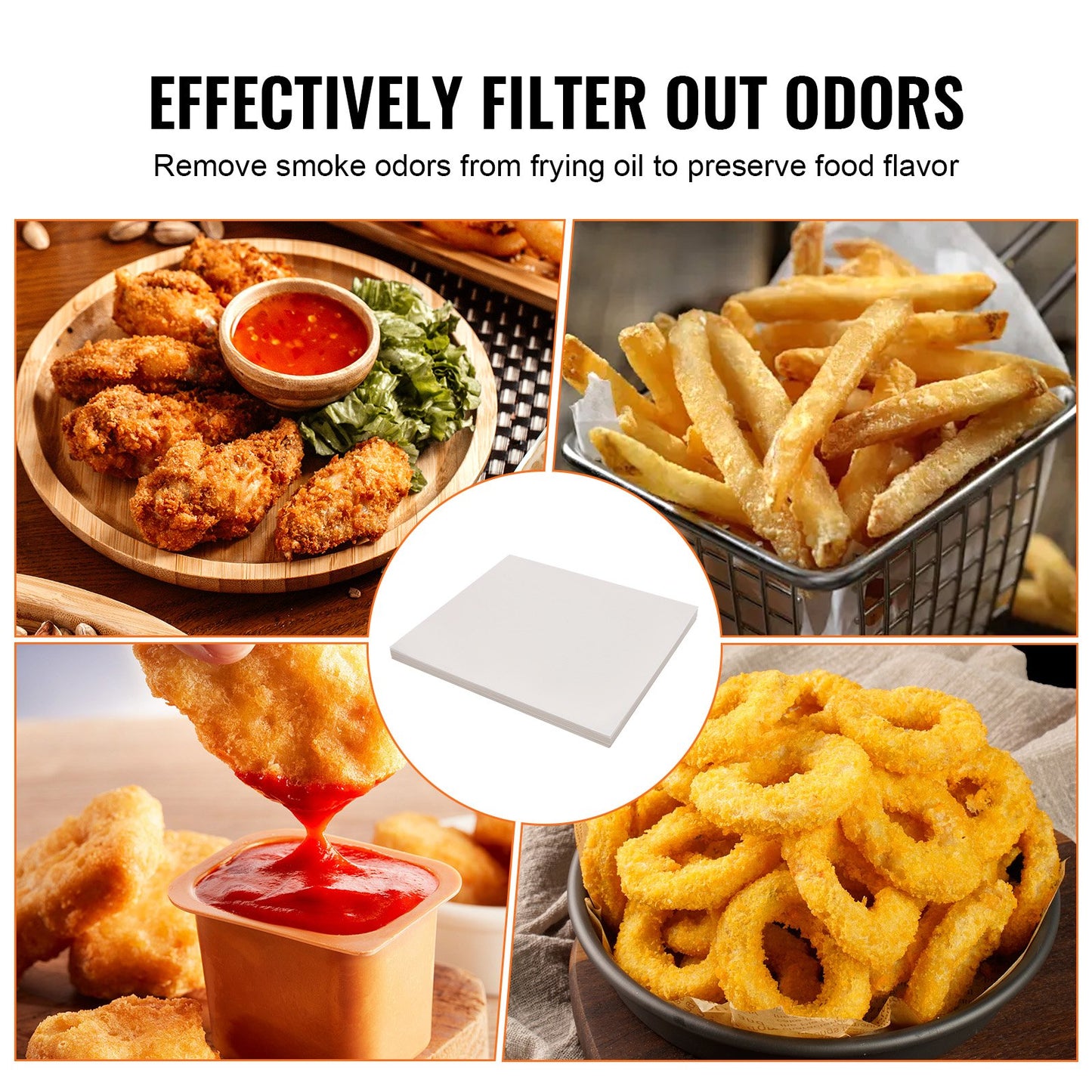 Fryer Filter Paper Sheets - 100 Pack, 19.3" x 16.1"