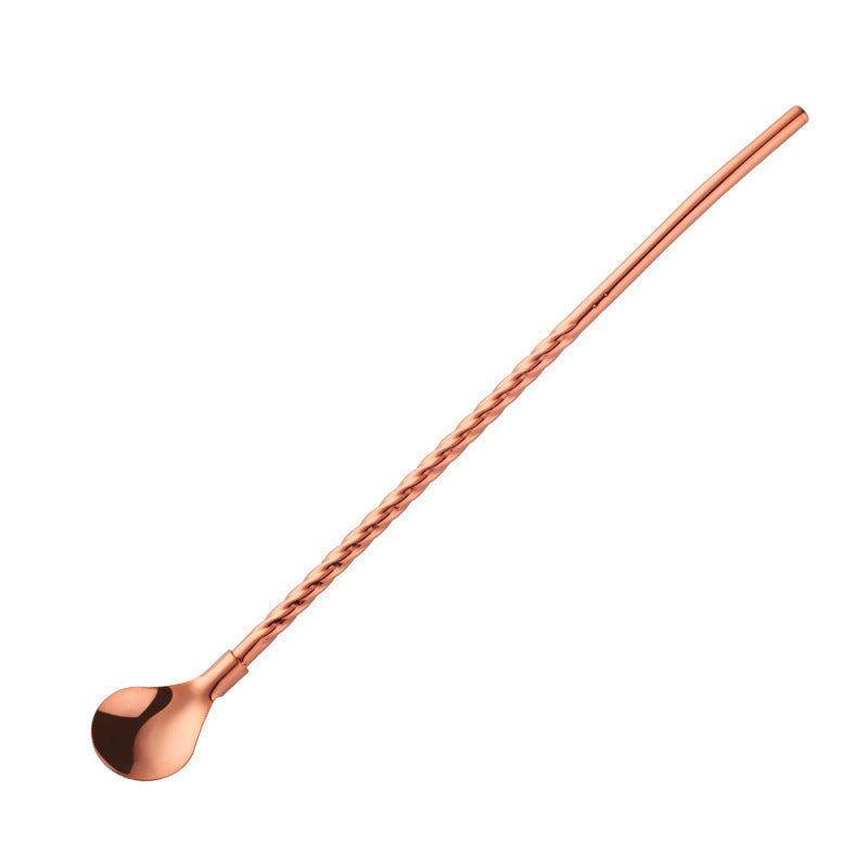 Stainless Steel Dual-Purpose Straw Spoon - Long Handle Kitchen Utensil