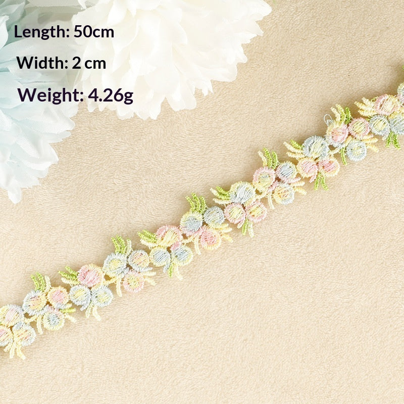 Water-Soluble Embroidered Ribbon & Fabric Patches for DIY Garments