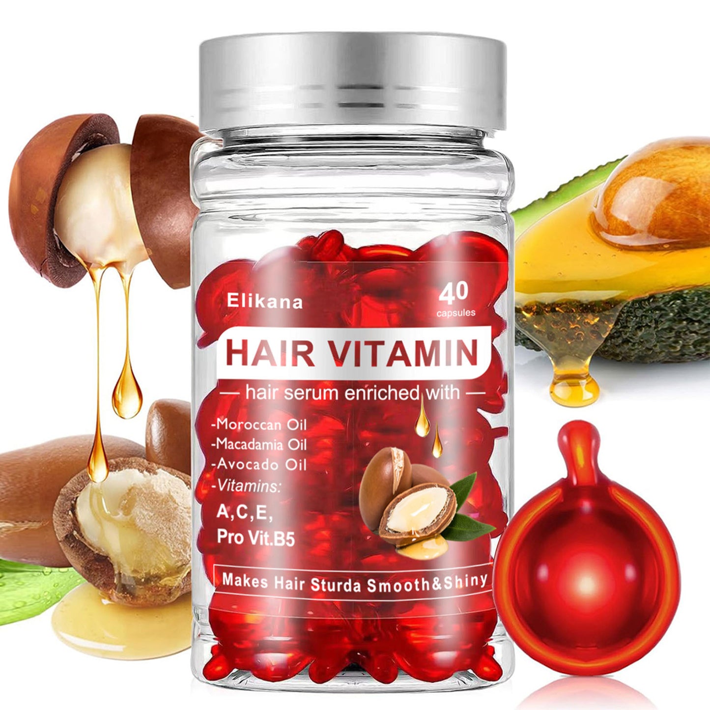 Hair Treatment Serum Capsules with Argan, Macadamia & Avocado Oil