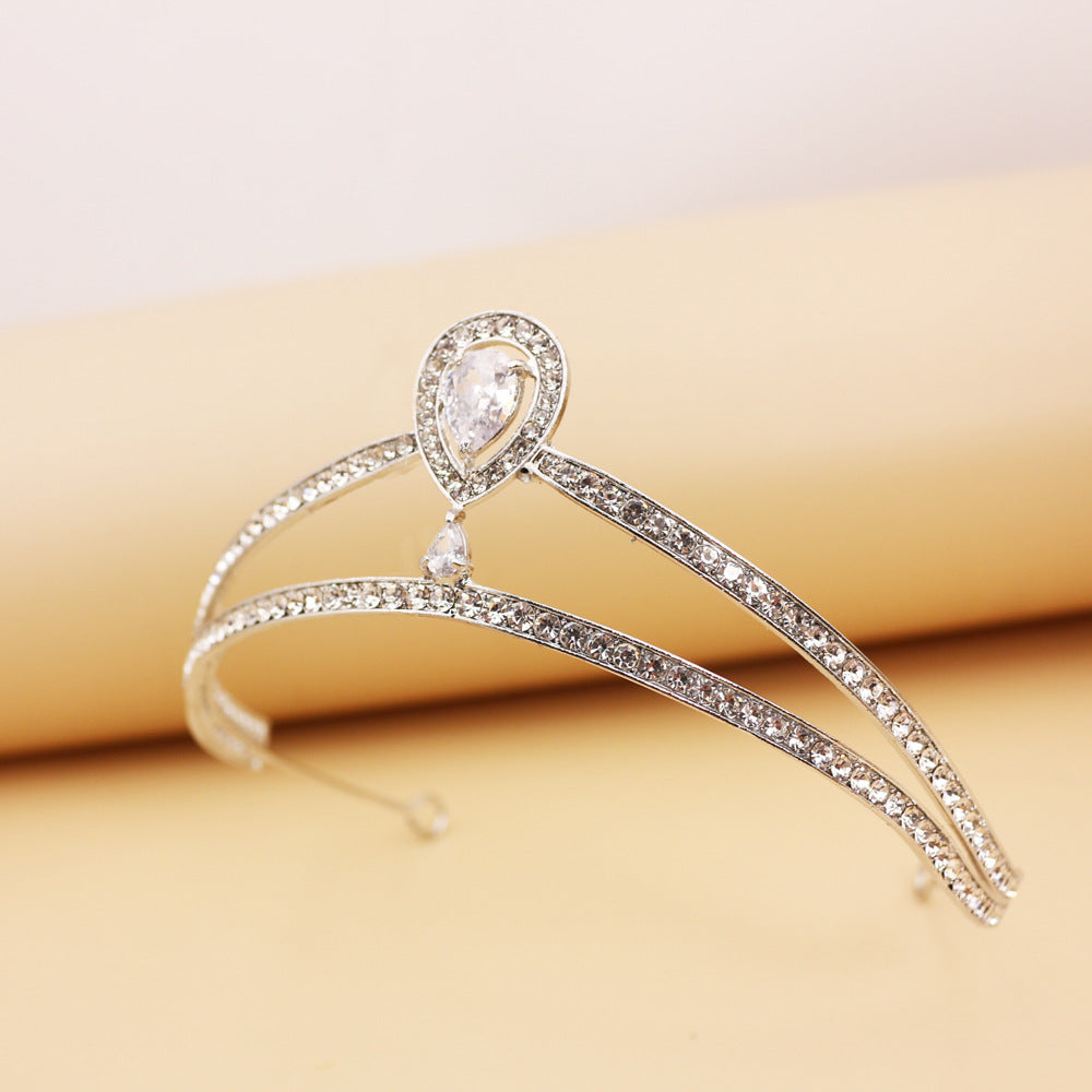 Wedding Bride Crown - White Crystal Alloy Tiara