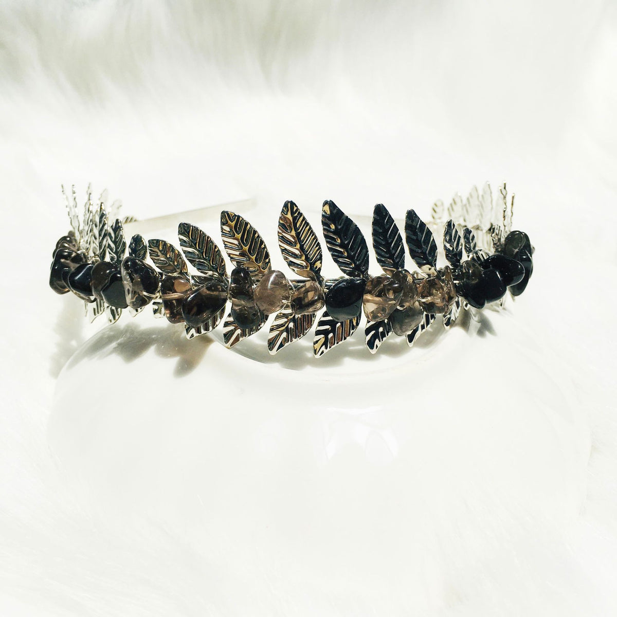 Natural Crystal Hairpin - Handmade Geometric Style