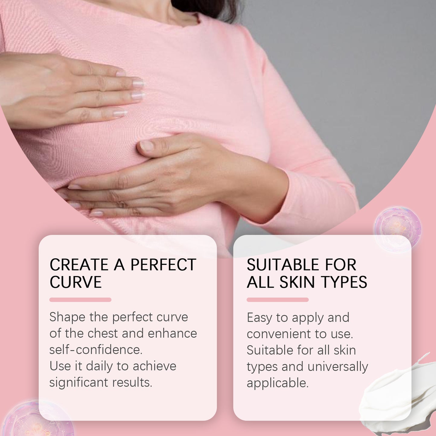 Nourishing Chest Cream with Ginseng & Vitamin E for Skin Elasticity