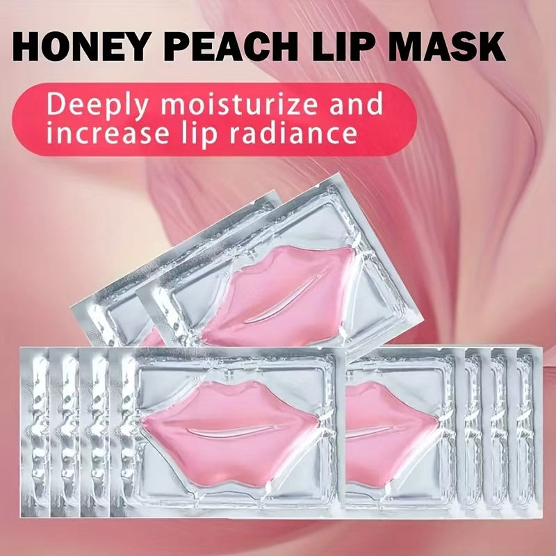 Collagen Lip Mask Set - Moisturizing, Exfoliating & Brightening Peach Lip Treatment