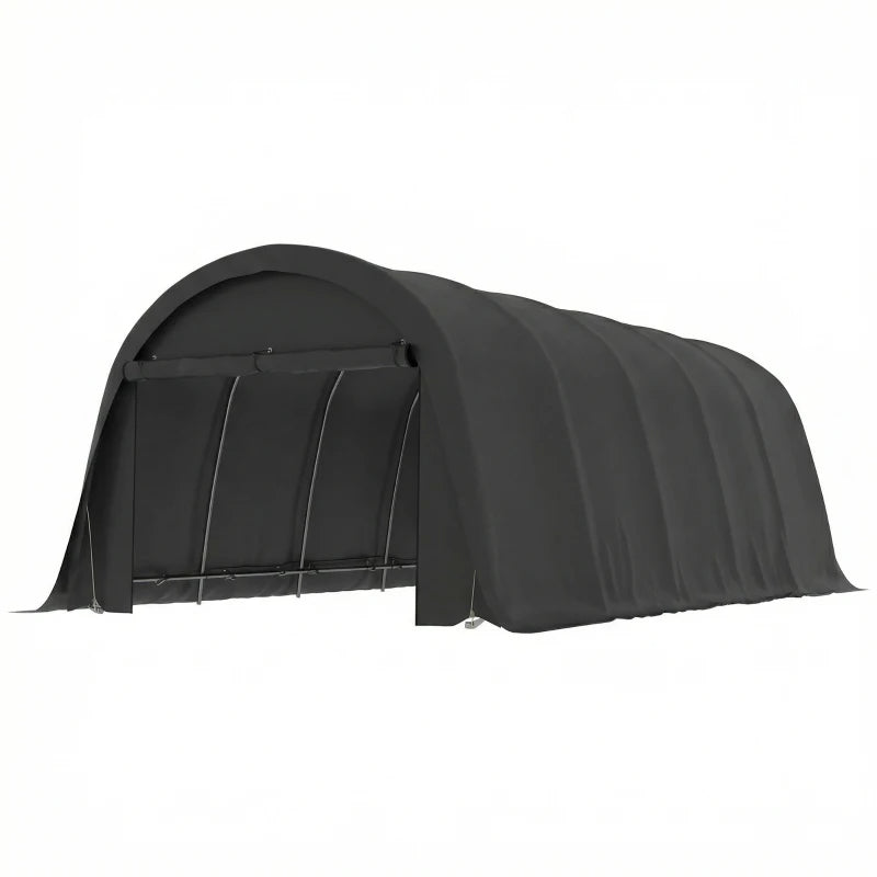 Heavy Duty Carport Garage Canopy Tent - UPF50 Waterproof Steel Frame, Dark Gray