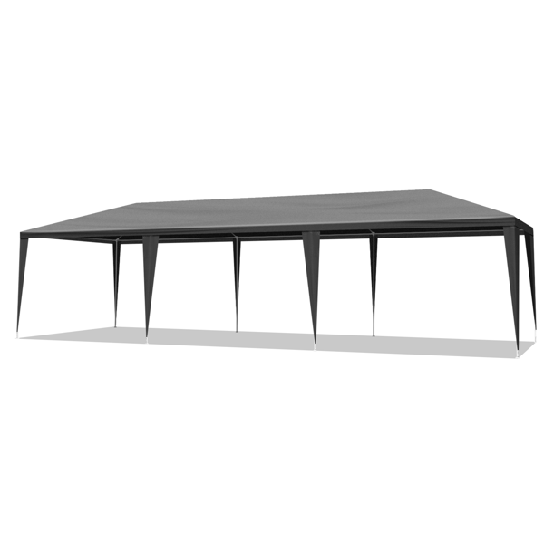 10x30ft Waterproof Outdoor Party Tent with Removable Sidewalls for Events Black