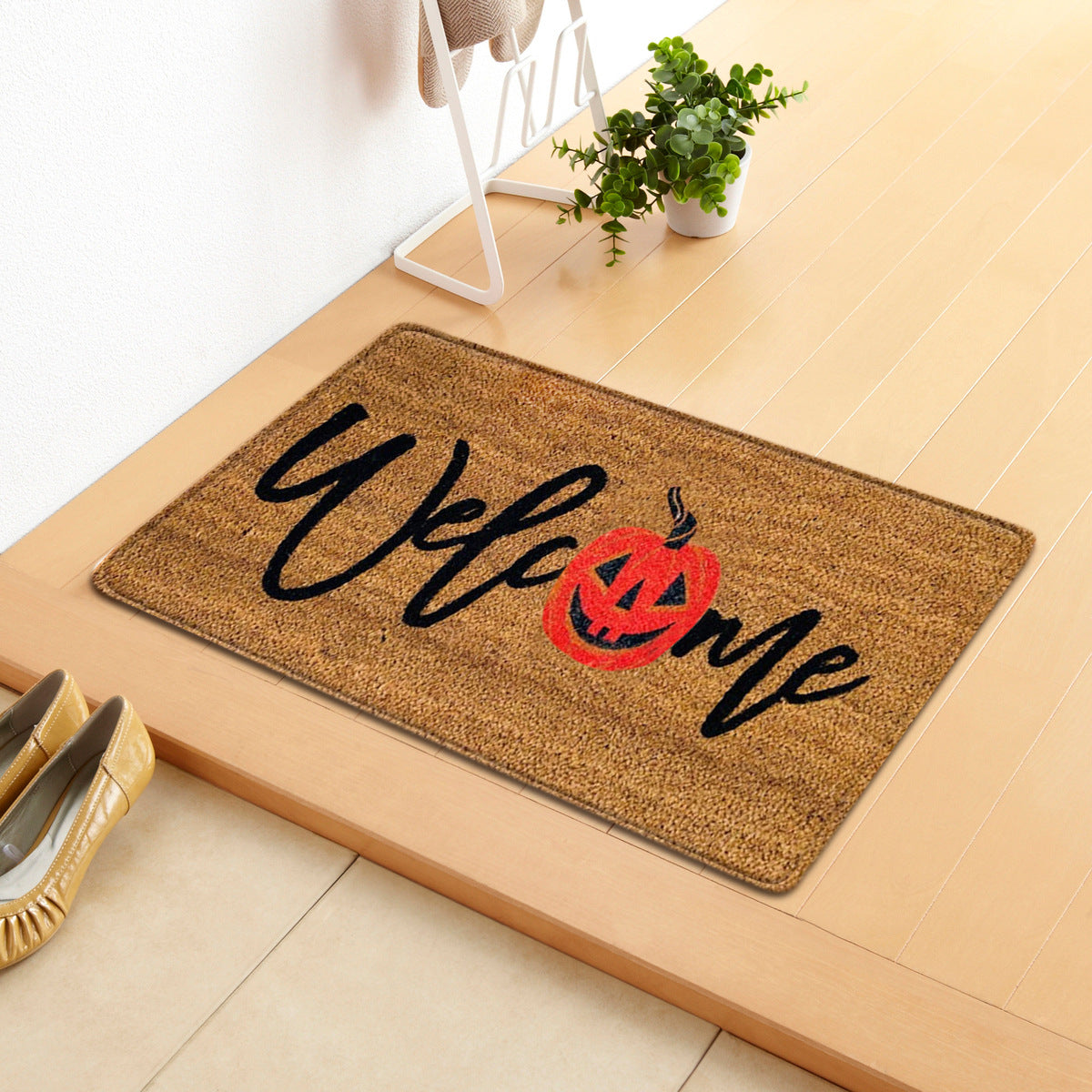 Halloween Letter Door Mat - Modern Rectangular Floor Carpet for Home & Garden