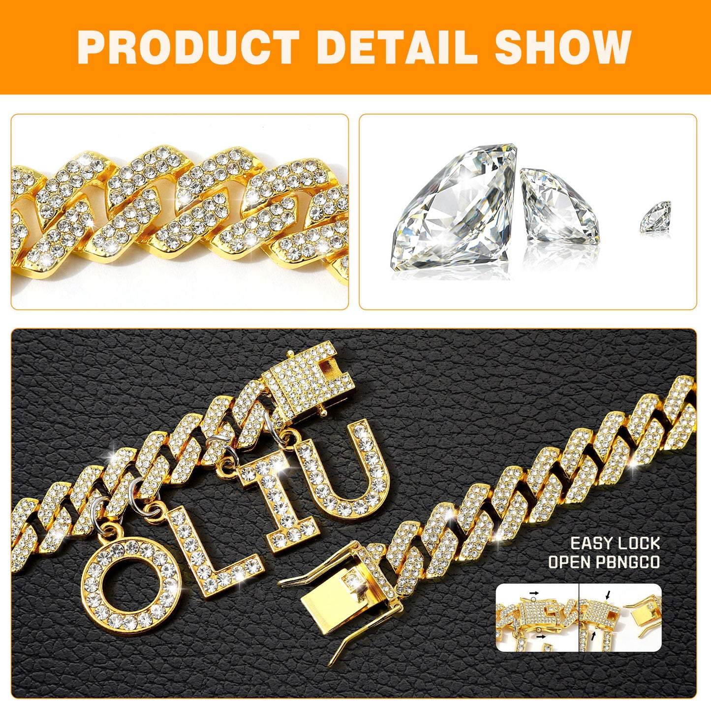 Luxury Alloy Dog Collar - Adjustable Pet Walking Accessory