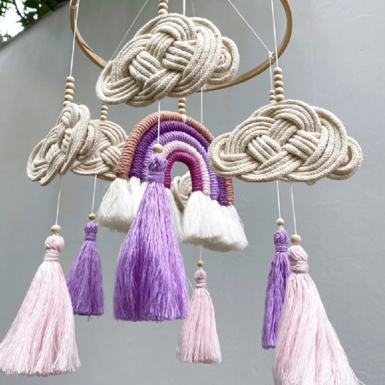 Nordic Style Baby Room Handwoven Pendant Light - Cotton Hanging Lamp