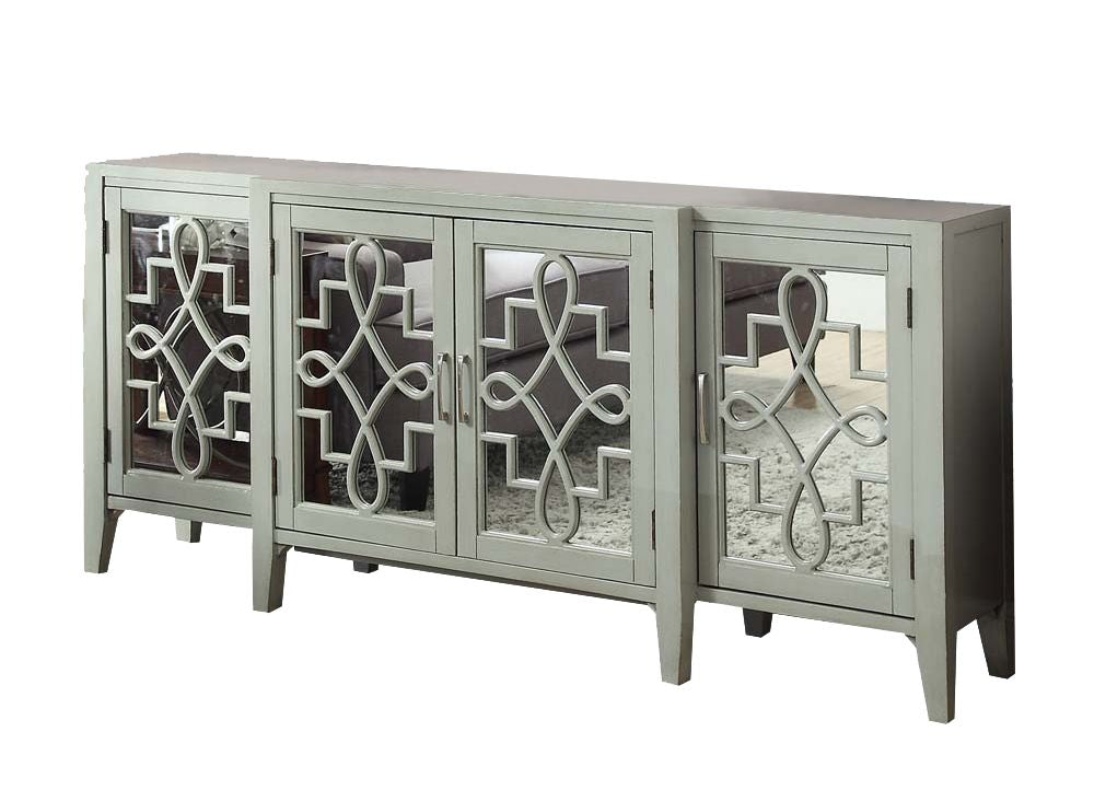 Antique Gray Finish Console Cabinet - Kacia