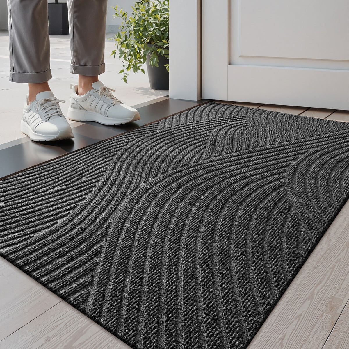 Outdoor Dirt-Trapping Doormat - Wear-Resistant, Easy to Clean for Home Use