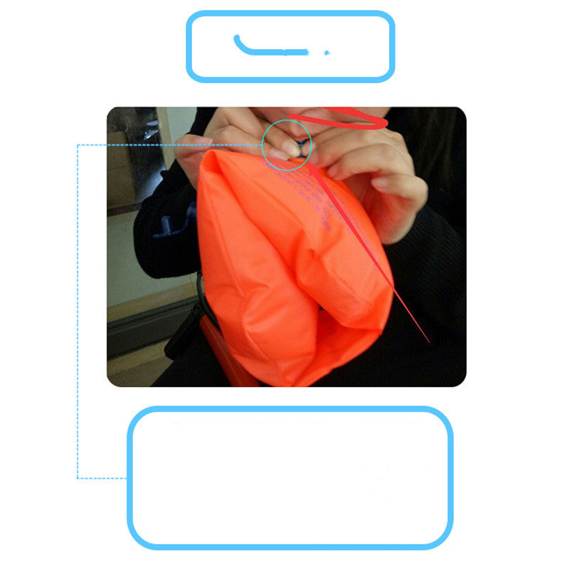 Child Inflatable Safety Arm Ring with Double Airbag Buoyancy for Swimming & Wading
