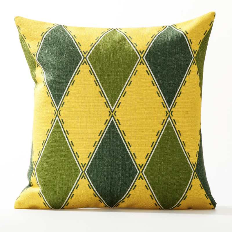 American Style Yellow Bottom Plant Pillowcase 45x45cm Home Decor Cushion Cover