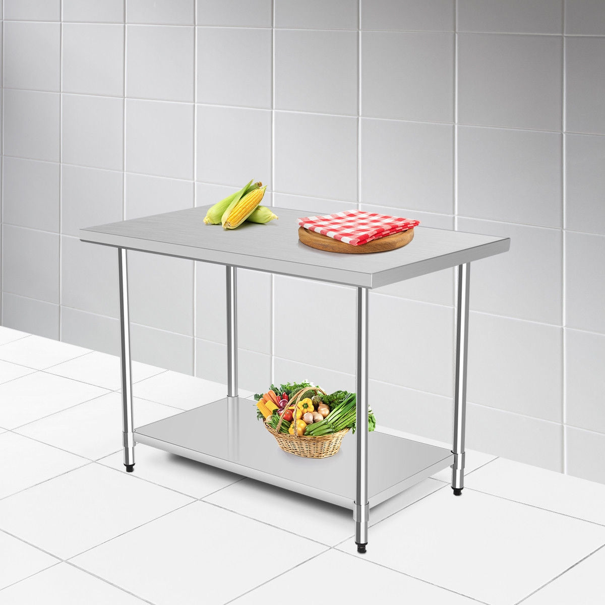 48" x 30" Stainless Steel Commercial Kitchen Work Table