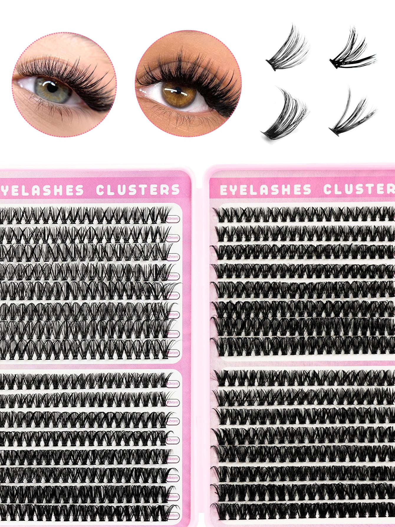 3D Multi-Layered False Eyelashes - Realistic, Soft & Natural Nude Makeup