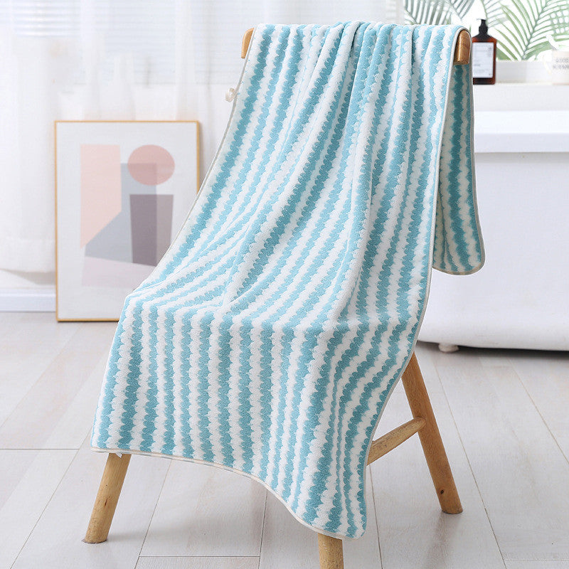 Large Coral Fleece Bath Towel - Thickened Swim & Beach Towel 70x140cm