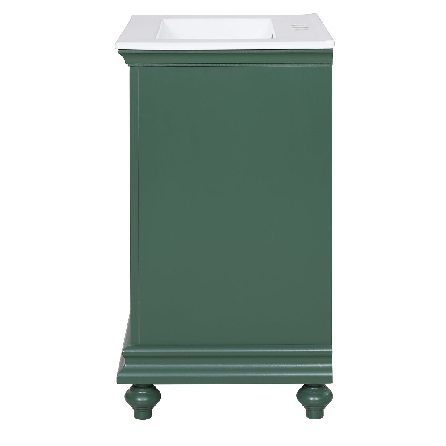 24" Modern Bathroom Vanity with Tip-Out Drawer - Green