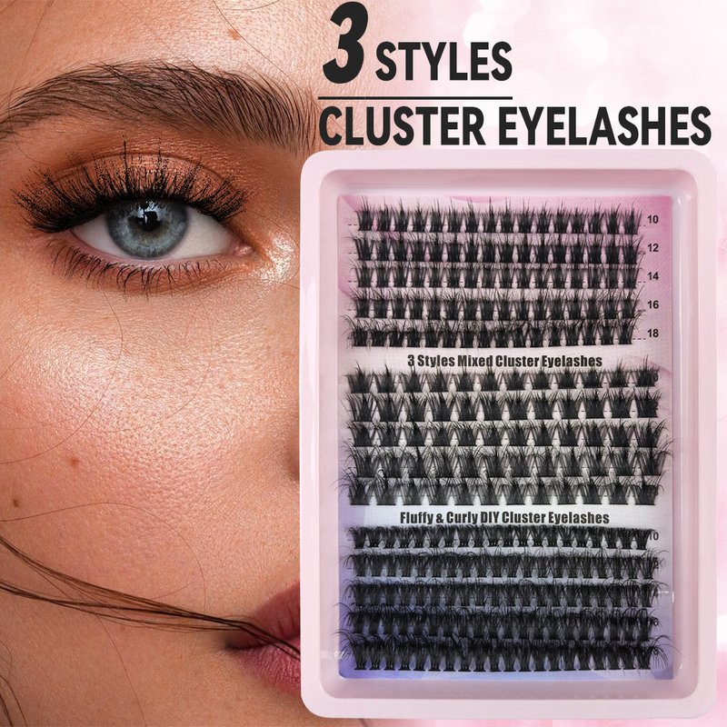 Large Capacity False Eyelashes Set with Mixed Styles for Eye Makeup