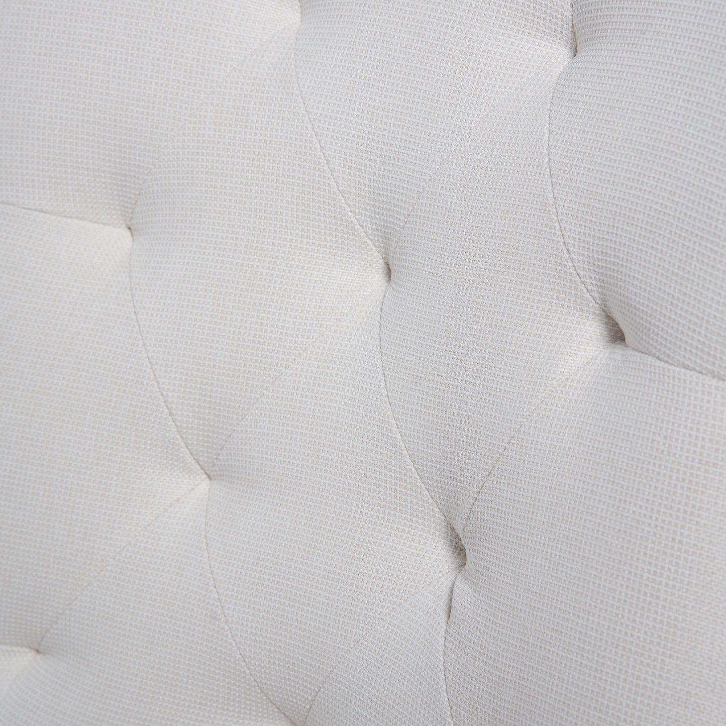 Modern Tufted Dining Chairs - Set of 2 Linen Upholstery Beige