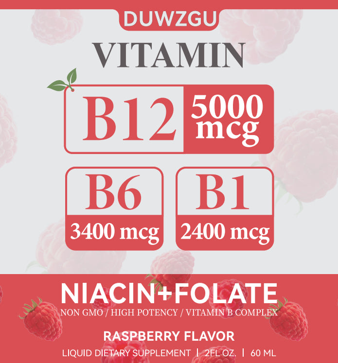 Vitamin B12 Liquid Drops - High Potency Energy Supplement