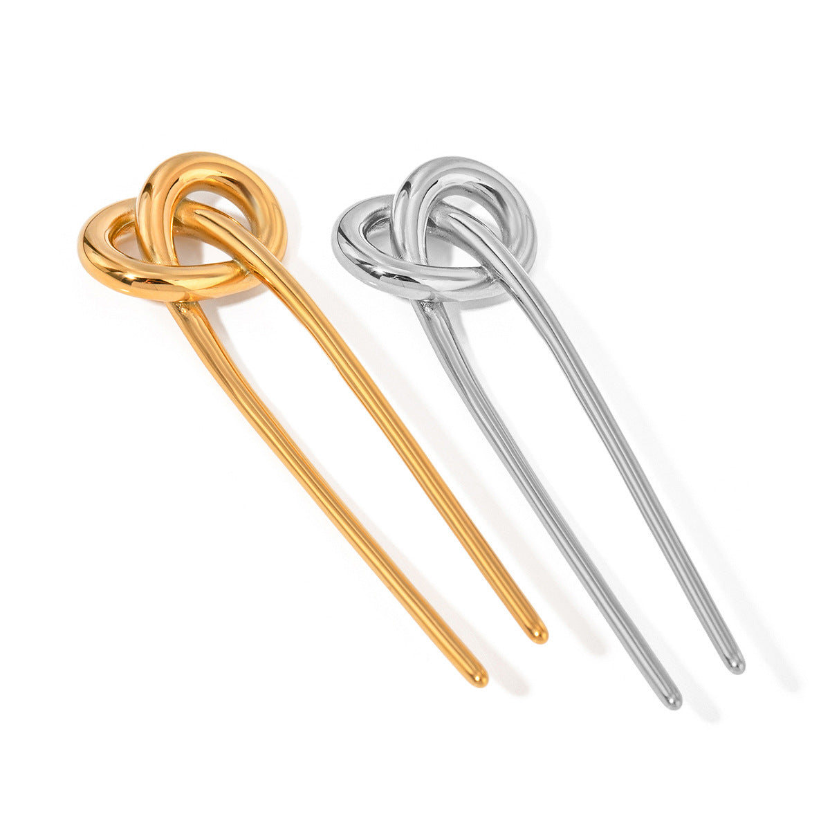 Geometric Stainless Steel Hairpin - Gold Elegance