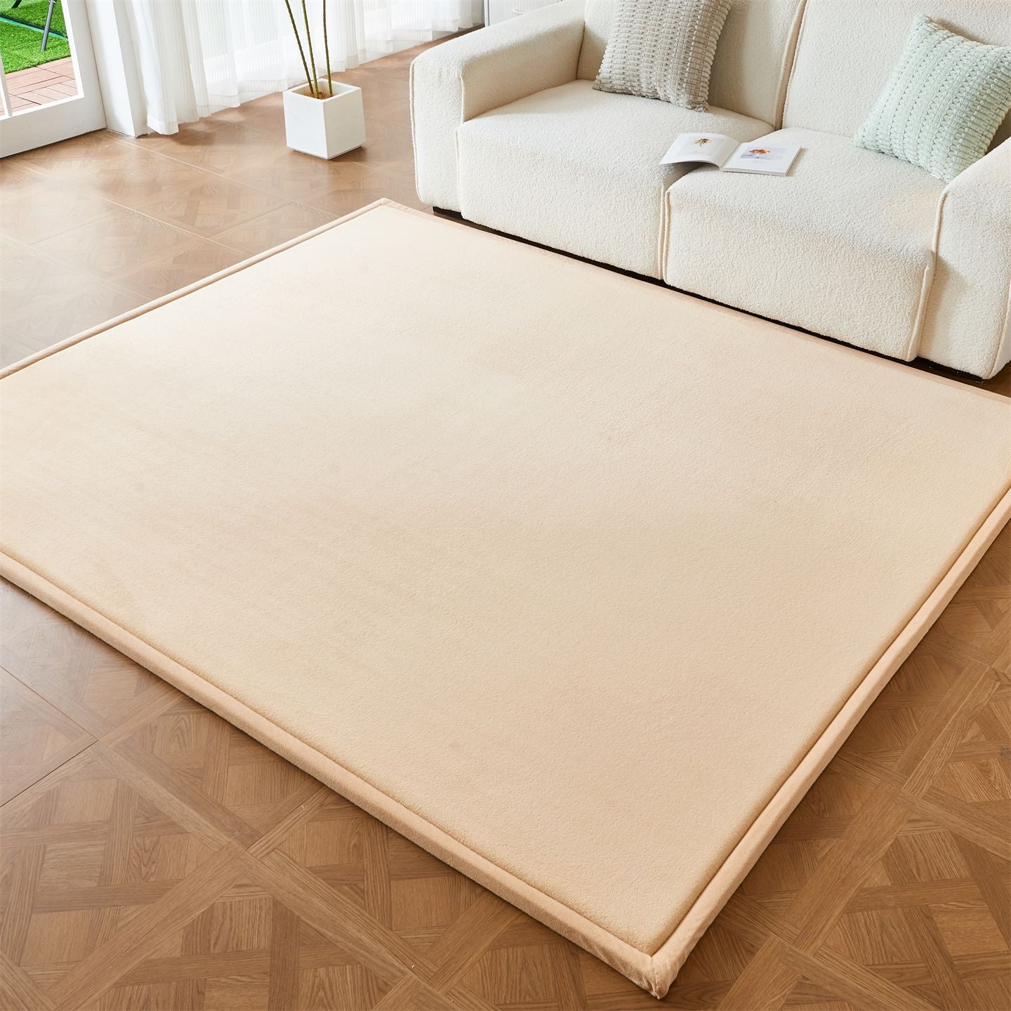 Children's Thick Coral Fleece Rug - Soft Playroom Carpet for Kids