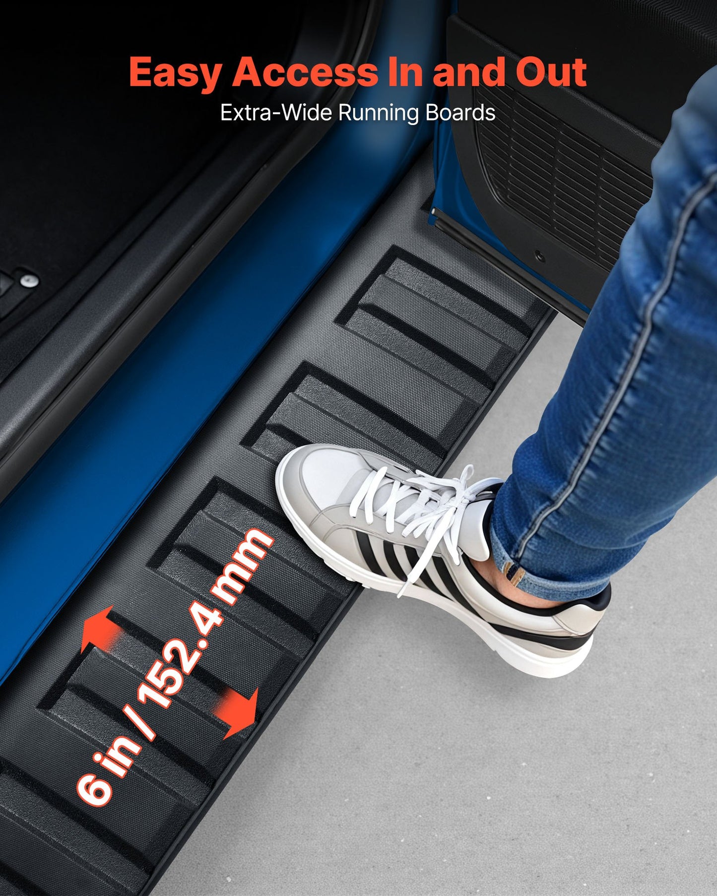 6-Inch Wide Side Steps for Dodge Ram Crew Cab Trucks | Durable Aluminum Running Boards