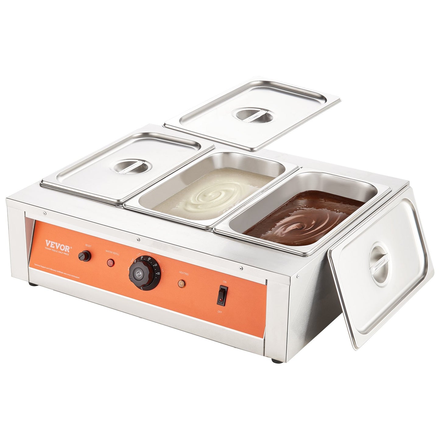 Chocolate Tempering Machine 26.5L Stainless Steel Commercial Warmer with Temp Control