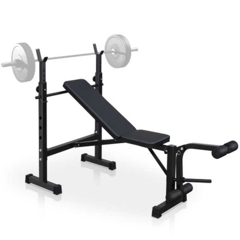 Olympic Weight Bench Set with Squat Rack for Home Gym