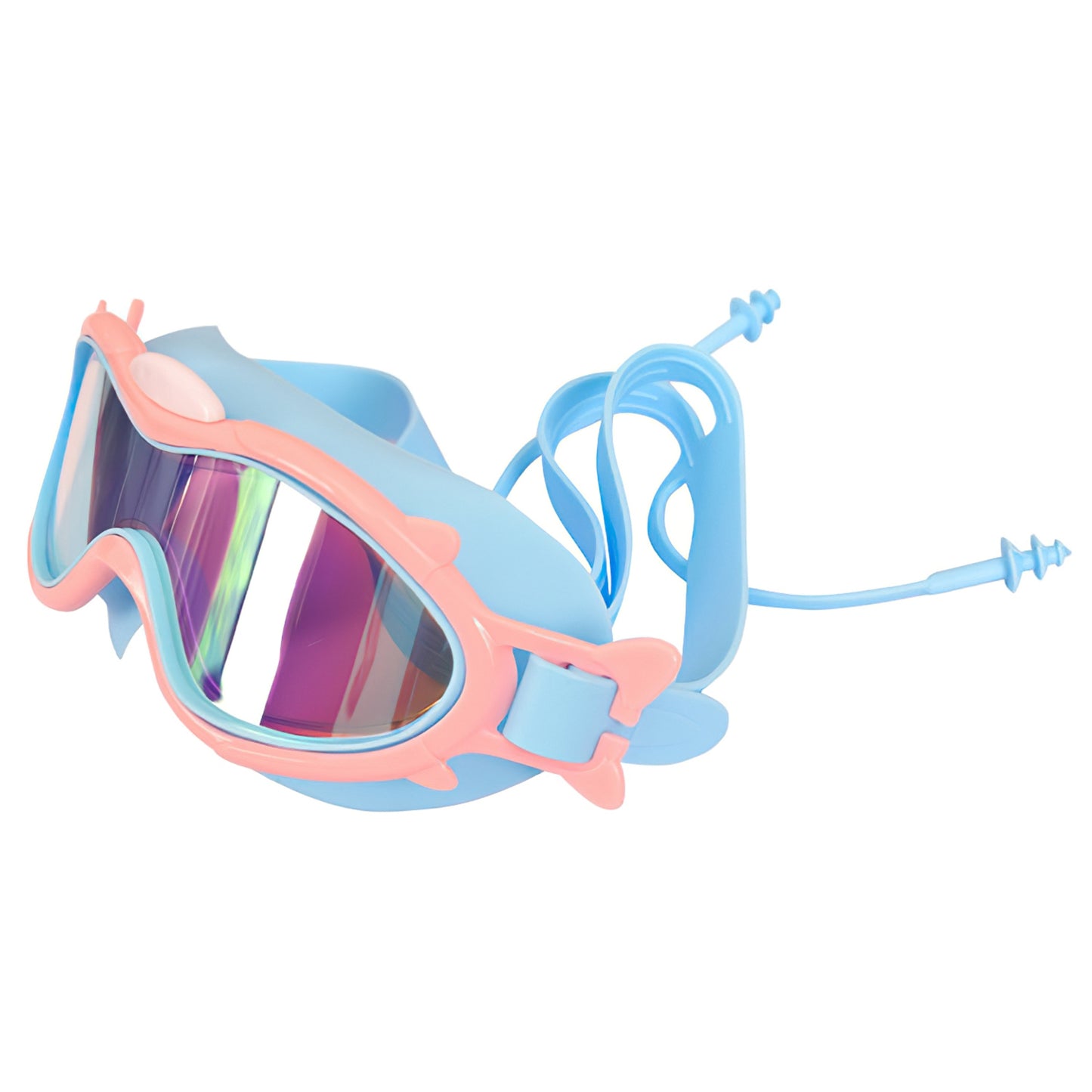 Kids Swim Goggles with Ear Plugs - UV Protection, Anti-Fog, Leak Proof