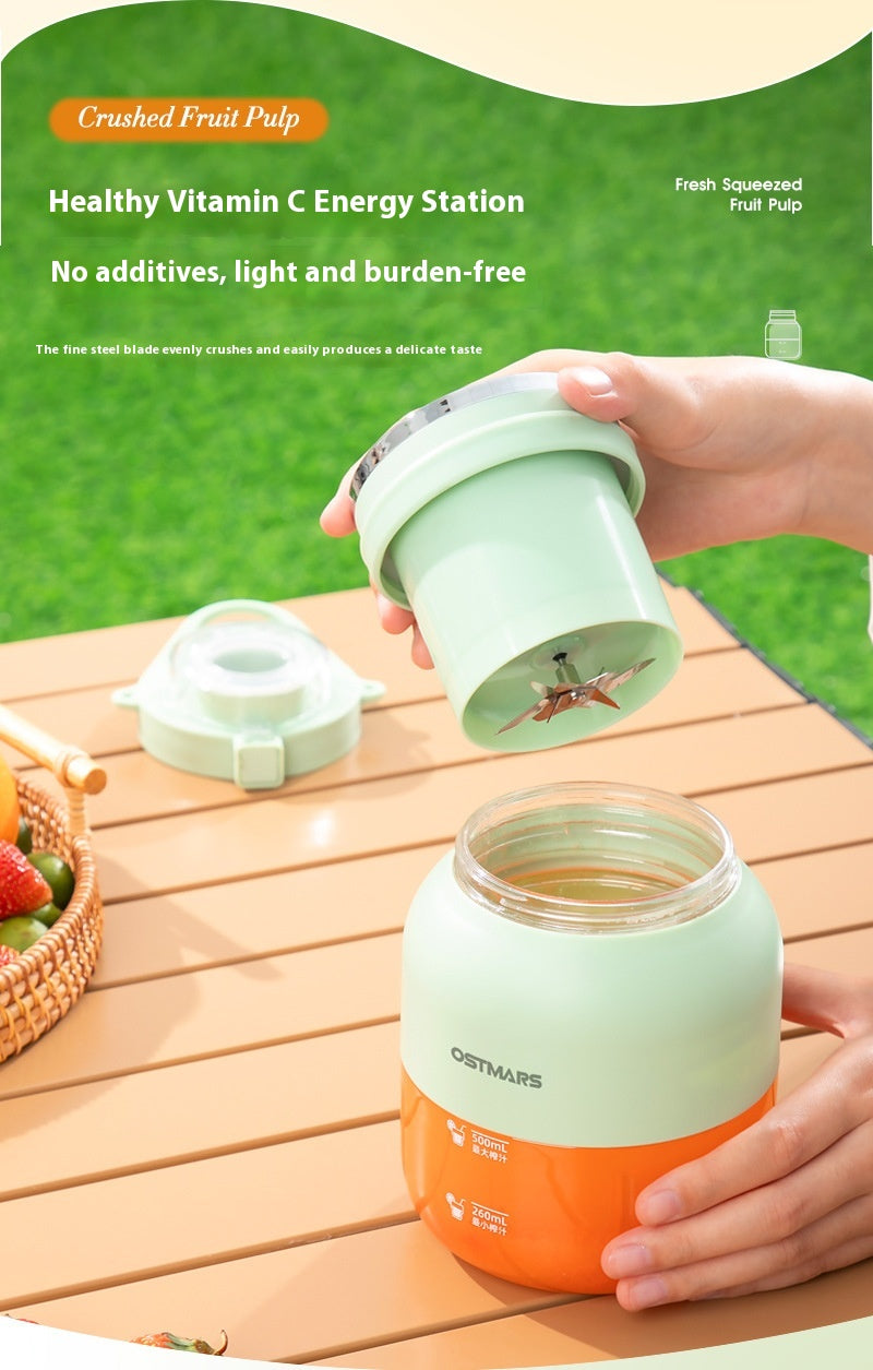 Portable Fruit Blender Juicer Cup Personal Food Processor 80W White Green