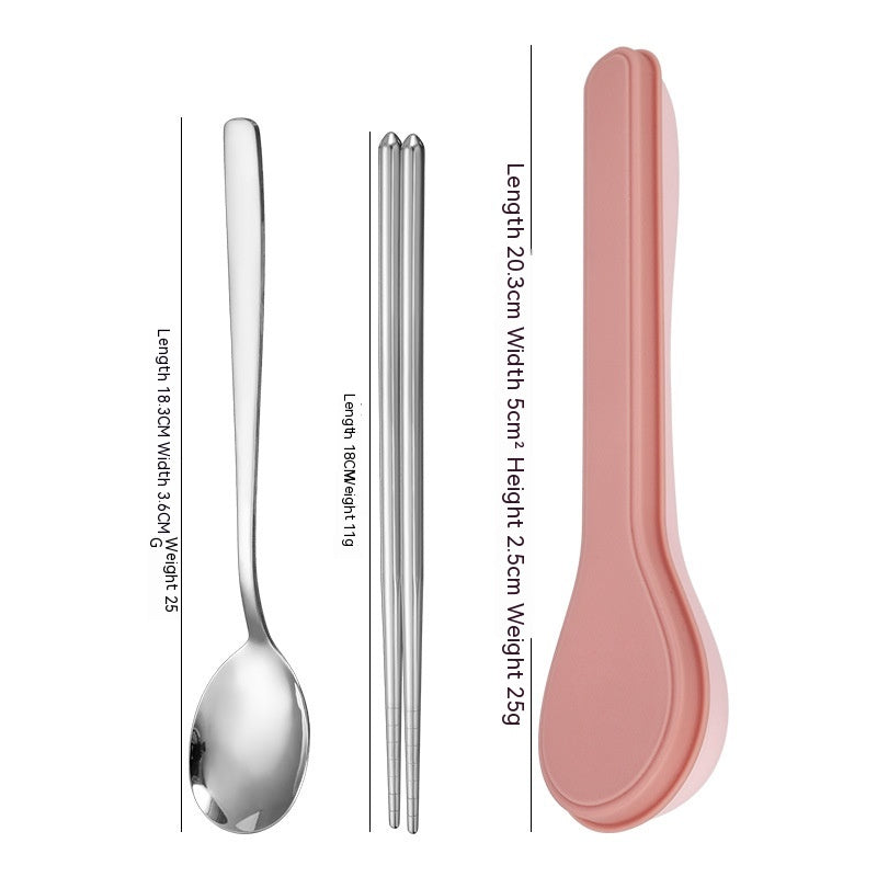 Stainless Steel Portable Flatware Set - Forks, Spoons & Chopsticks