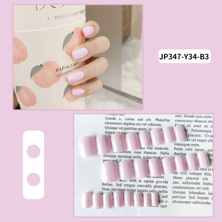 24-Piece Nail Art Kit with Pink Nail Polish, Stickers, Glue & File – Perfect for Parties & Daily Wear
