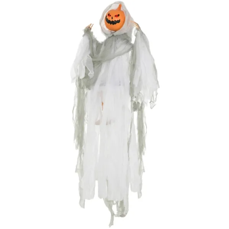 Halloween Pumpkin Ghost Decoration with Sound & Lights