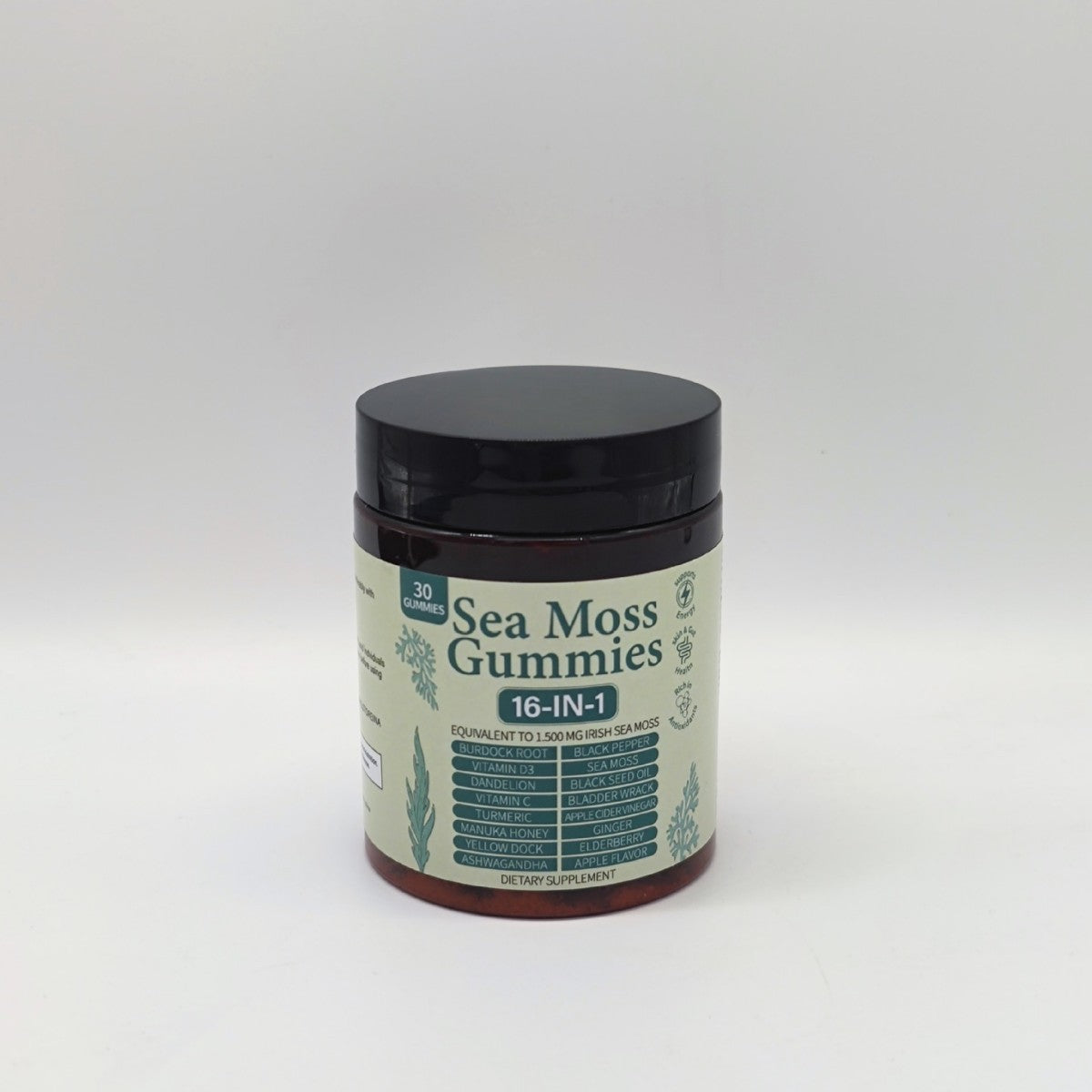 Sea Moss Gummies with Black Seed Oil - 30 Tablets