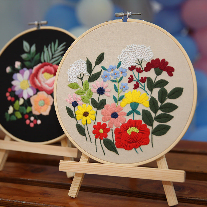 Beginner Cross-Stitch Embroidery Kit for DIY Arts and Crafts