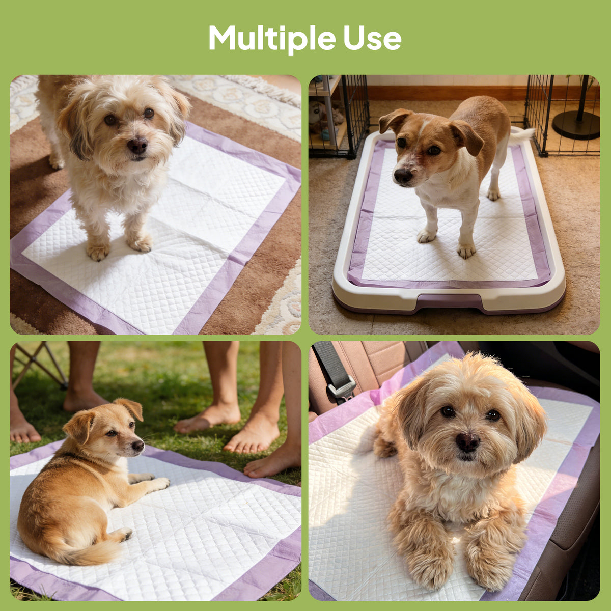 Lavender Scented Disposable Pet Training Pads - Leak-Proof Absorbent Dog Pee Pads