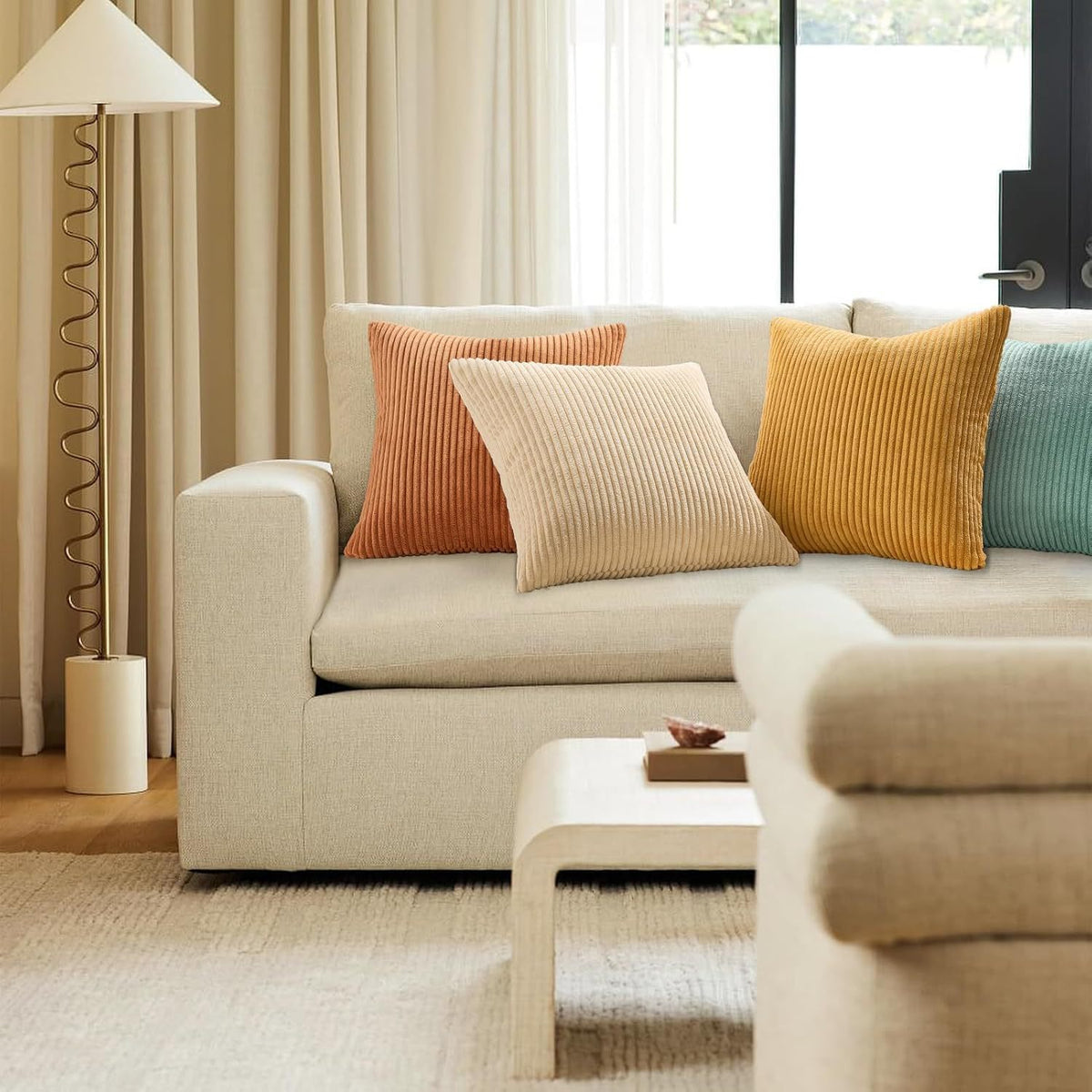 Double-Sided Modern Cushion Cover Set 45x45cm - Soft & Comfortable