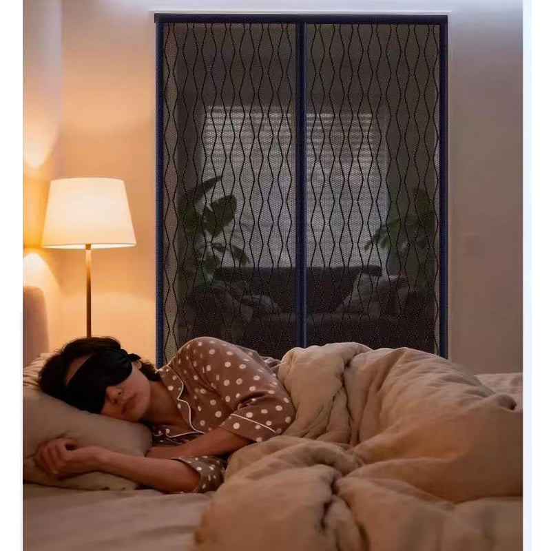 Magnetic Mosquito Screen Door Curtain - Fine Mesh, Pet Friendly, Easy Install