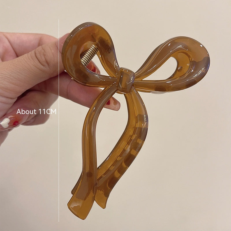 Acrylic Bow Claw Clip - Korean Style Hair Accessory
